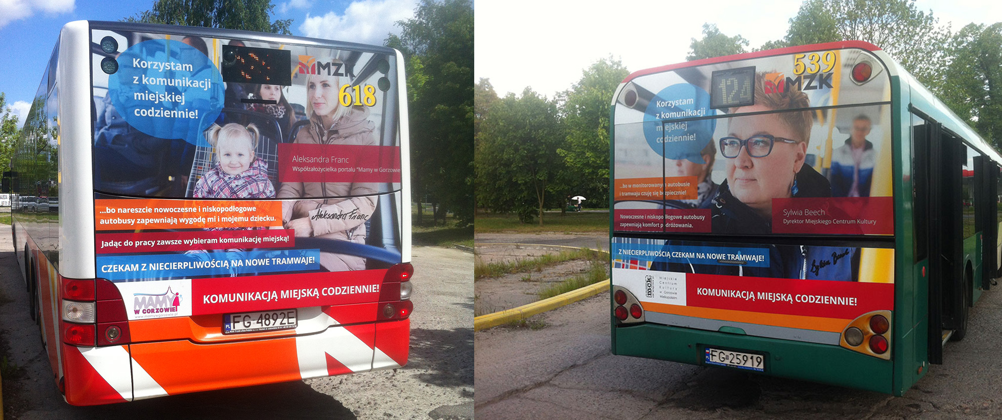 reklama na pojadach autobus mzk - endure agency